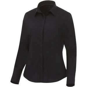 Elevate Womens/Ladies Hamell Long Sleeve Shirt / Solid Black